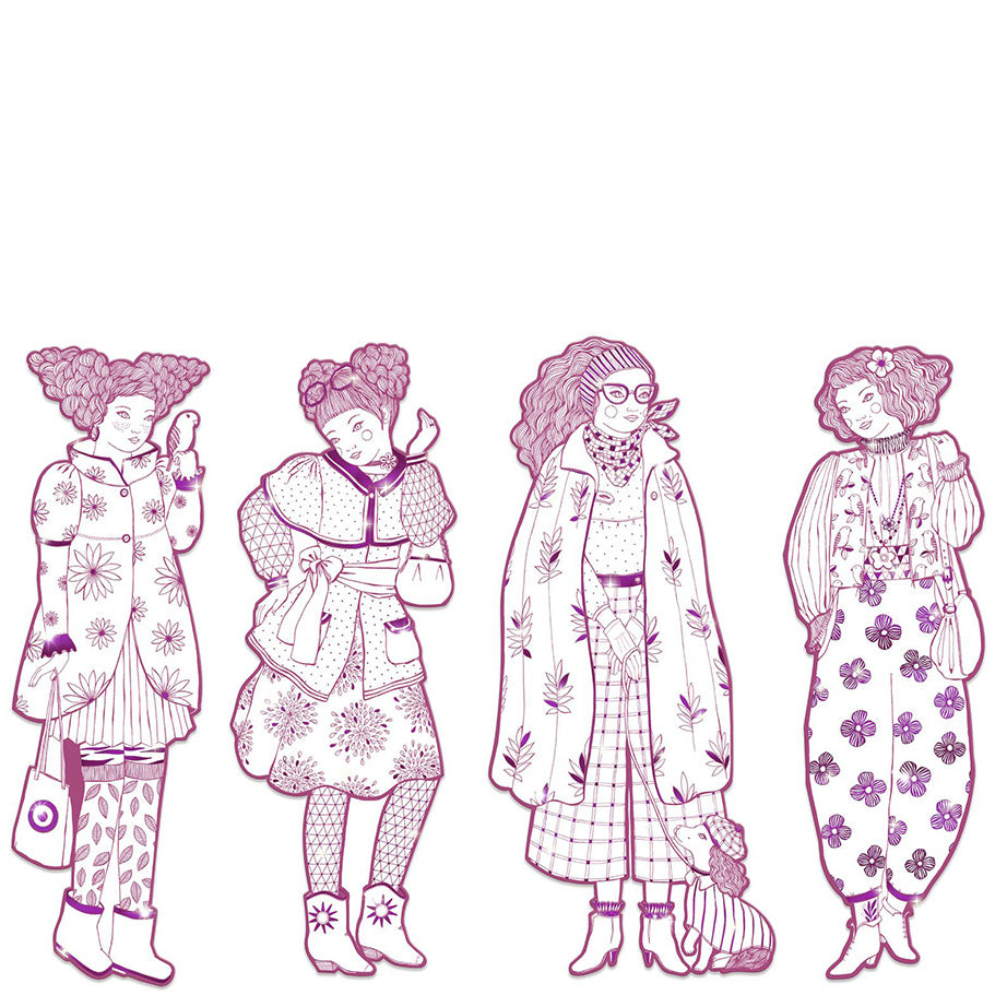 Les Demoiselles Fashion Colouring Dolls