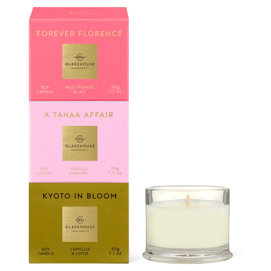 Glasshouse Candle Trio