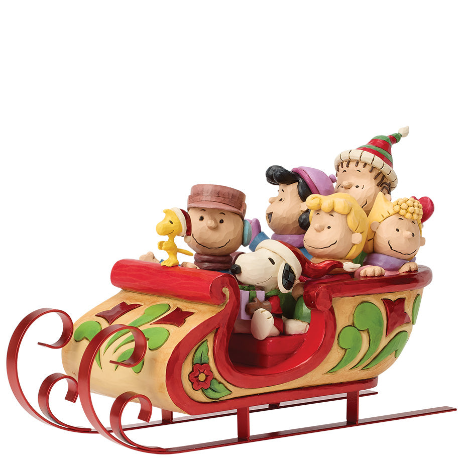 Jim Shore Snoopy and Friends in Sleigh