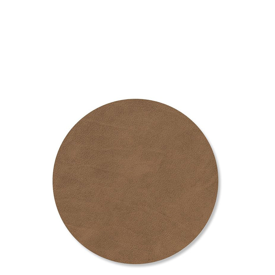 Round Nupo Leather Glass Mats