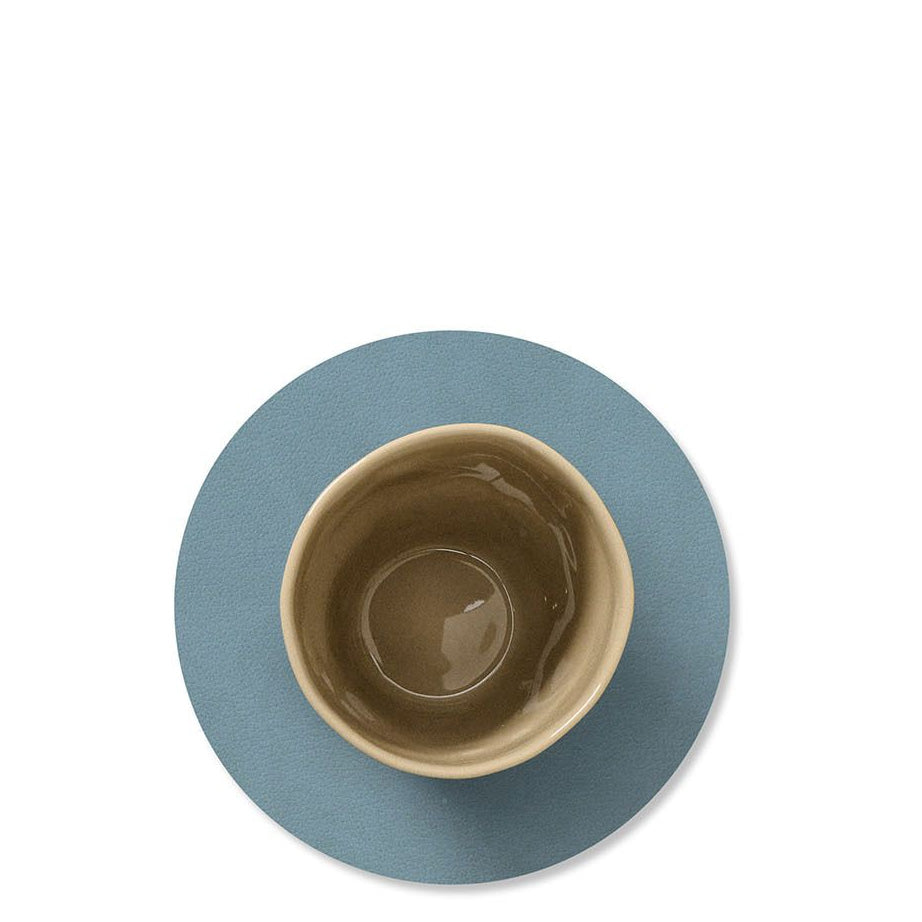 Round Nupo Leather Glass Mats