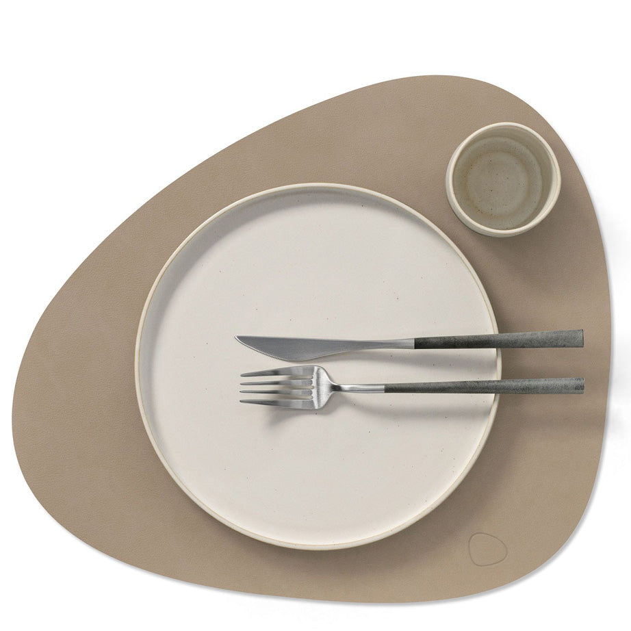Curve Nupo Leather Table Mats | Earth Tones