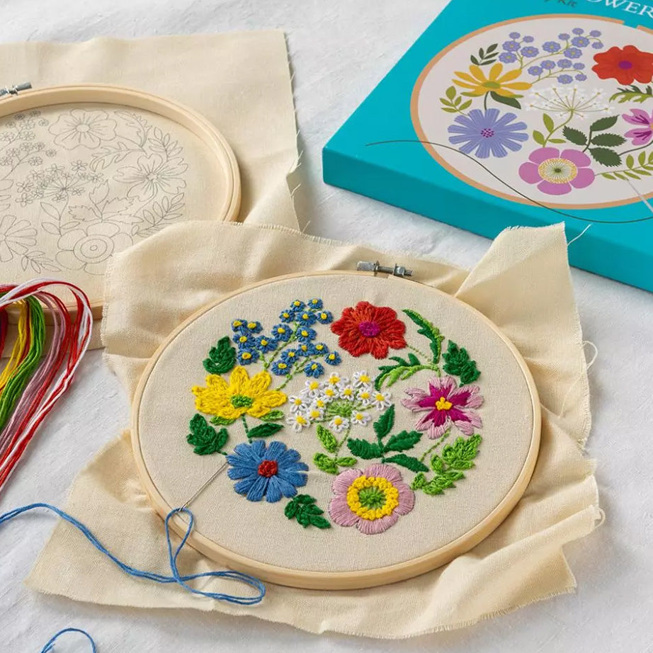 Wild Flowers Embroidery Kit