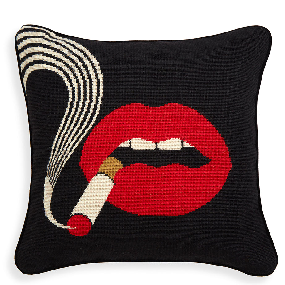 Lips Needlepoint Pillows