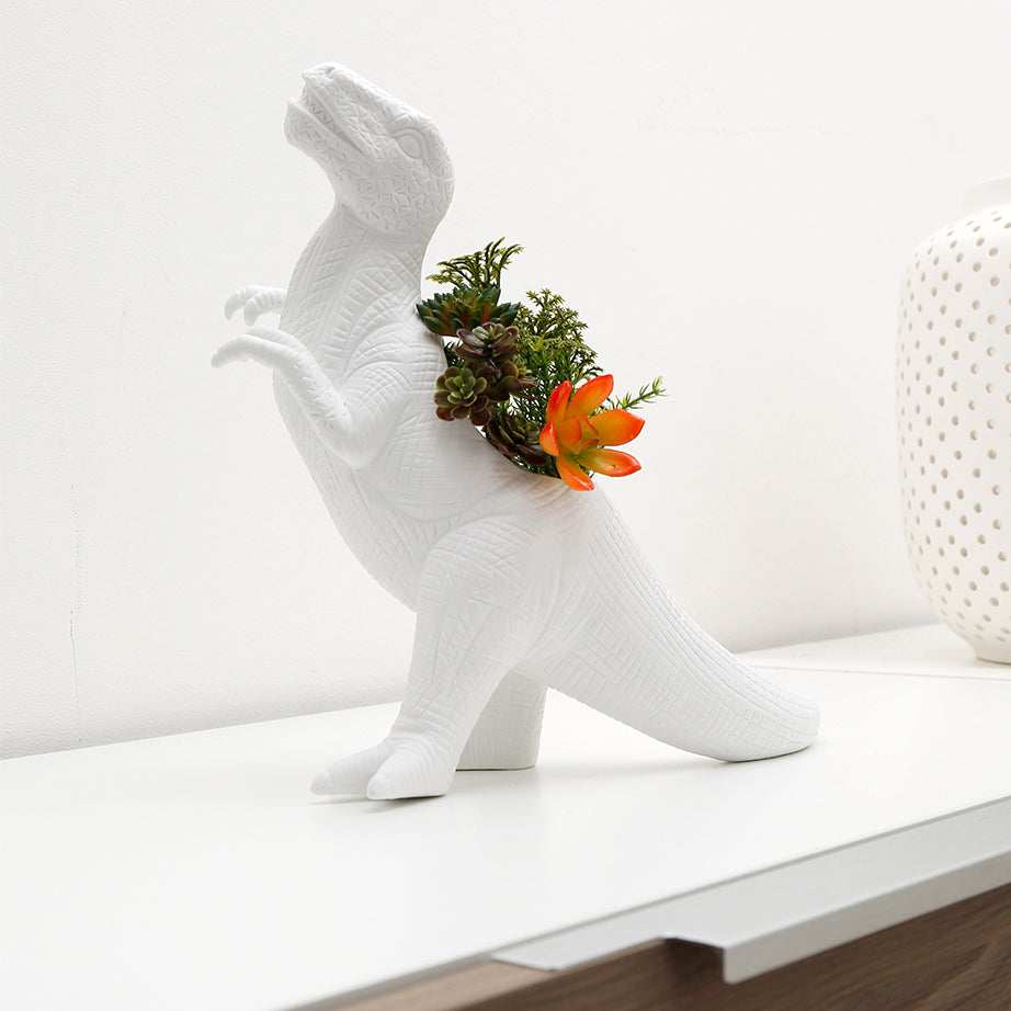 Porcelain Dinosaur Planters