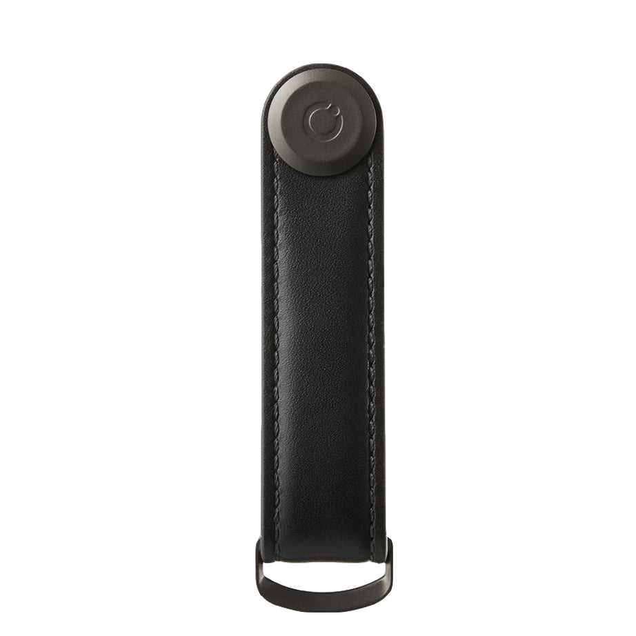 Orbitkey Leather Key Organizer Black with Black Stitching