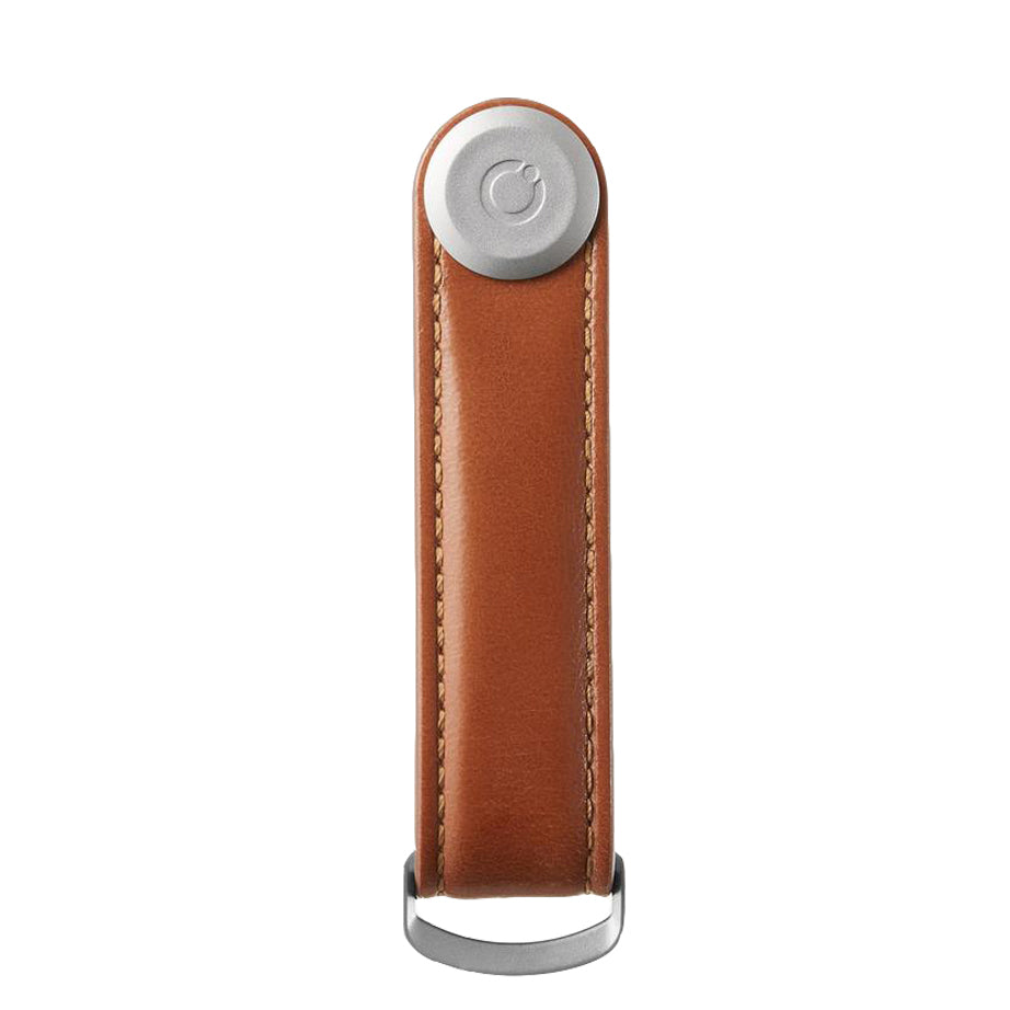 Orbitkey Leather Key Organizer Cognac with Tan Stitching