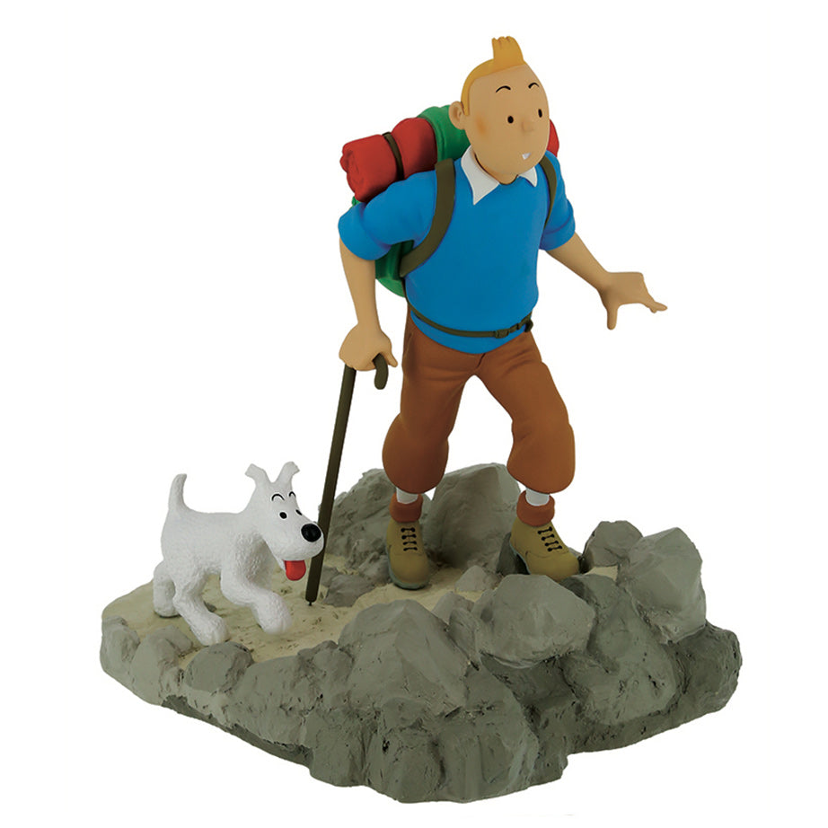 Tintin and Snowy Hiking