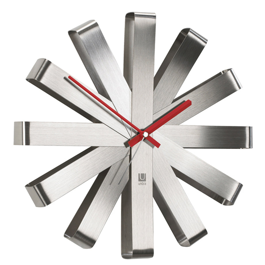 Umbra Ribbon Wall Clock Stainless 118070-590