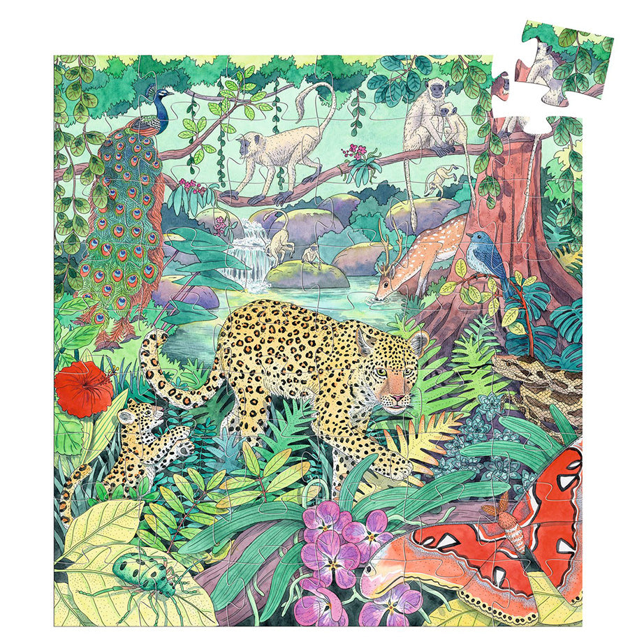 Indian Jungle Silhouette Puzzle