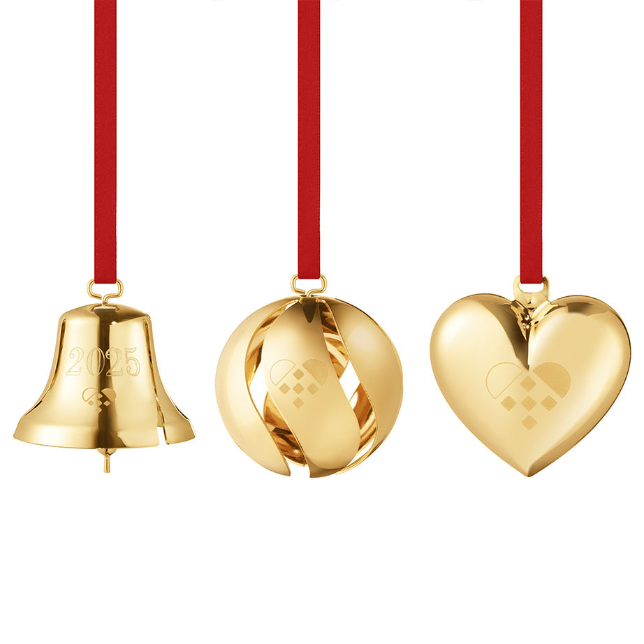 Georg Jensen 2025 Christmas Collectible Ornaments | Set of Three