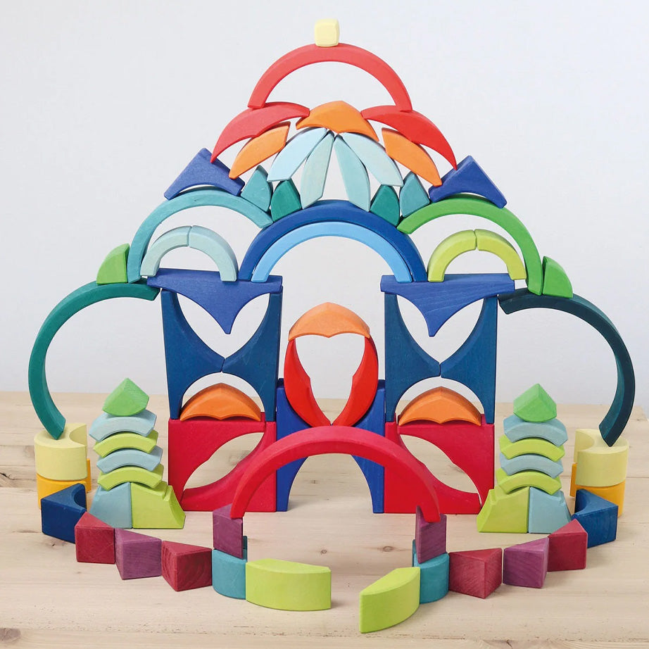 Arcs in Squares Wooden Building Set