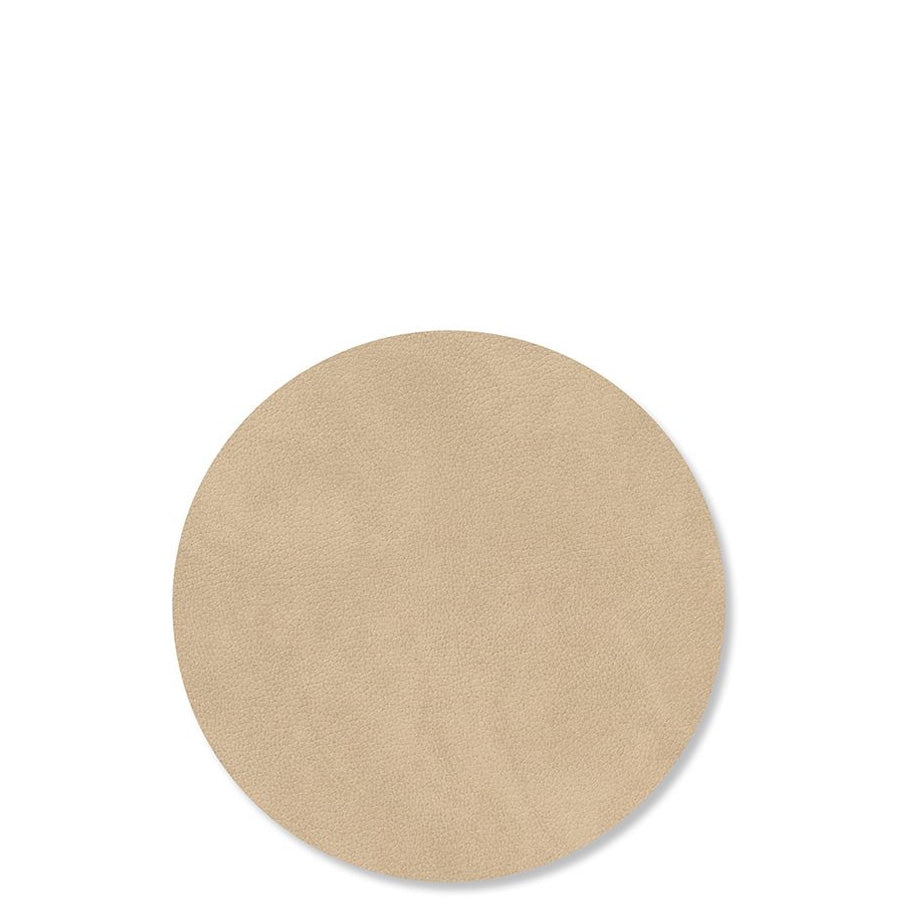Round Nupo Leather Glass Mats