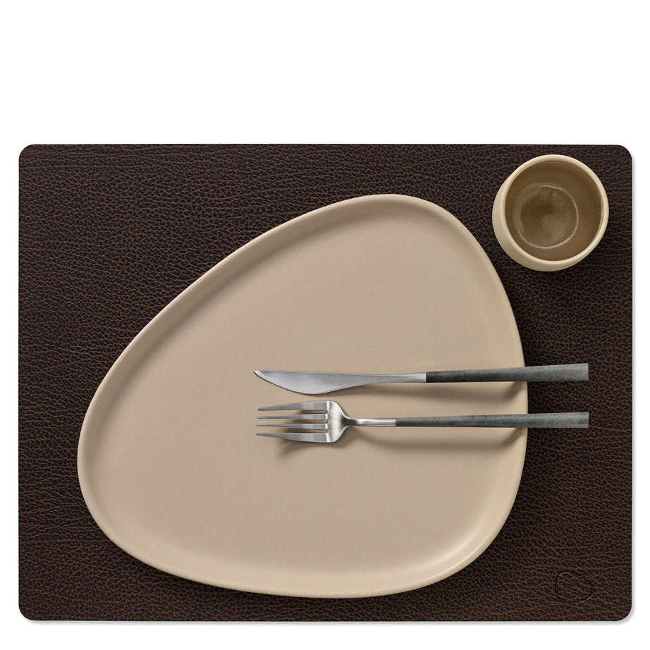 Bull Brown Leather Table Mat