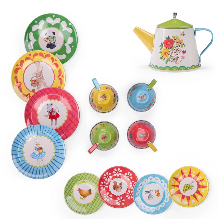 La Grande Famille Tin Tea Set