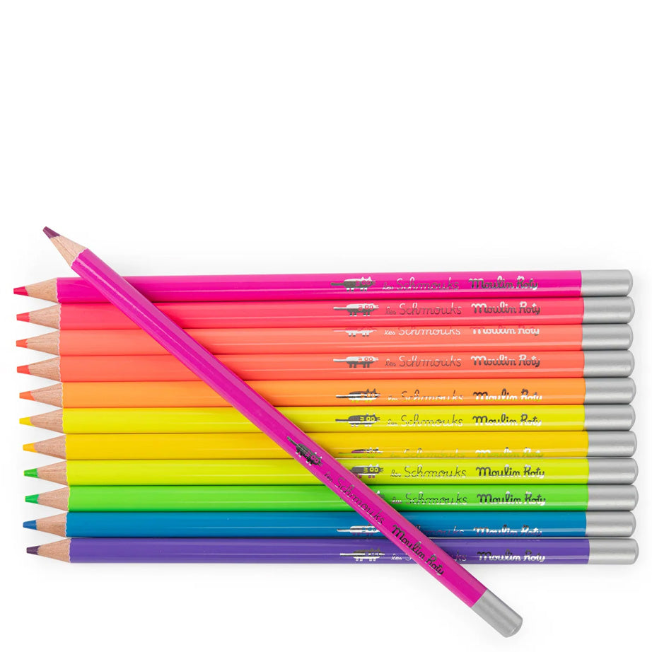 Les Schmouks Néon Colouring Pencils