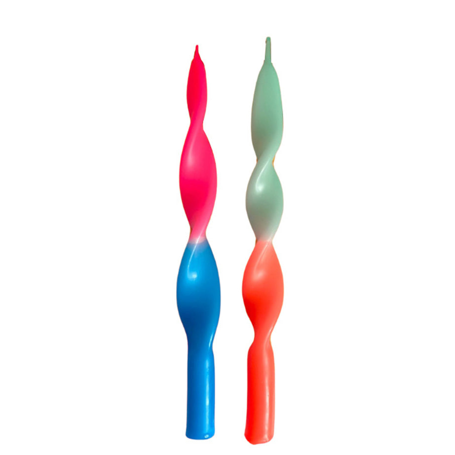 Dip Dye Curly Candles
