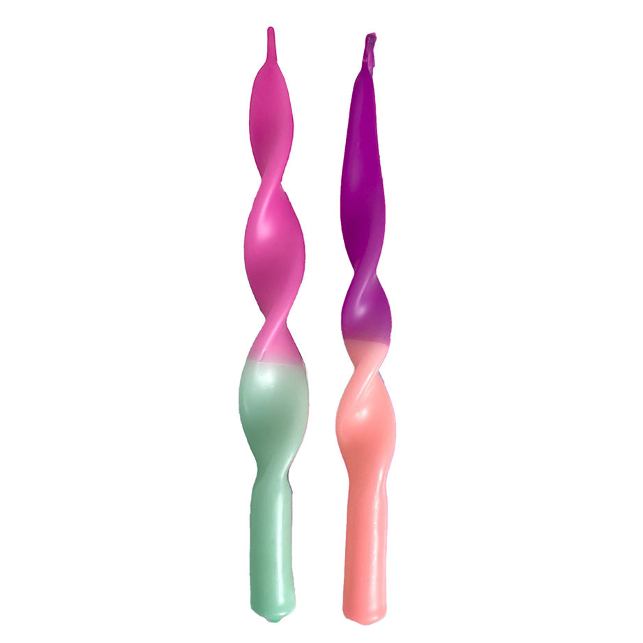 Dip Dye Curly Candles