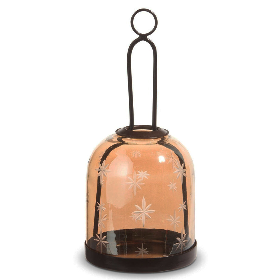 Hanging Lantern with Etched Stars