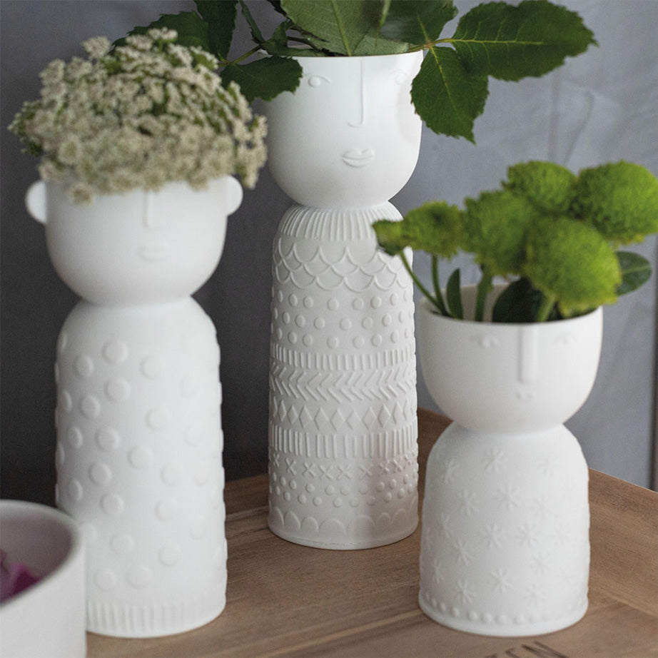Porcelain Visage Vases