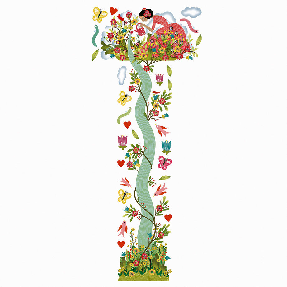 Young Girl in the Garden Growth Chart