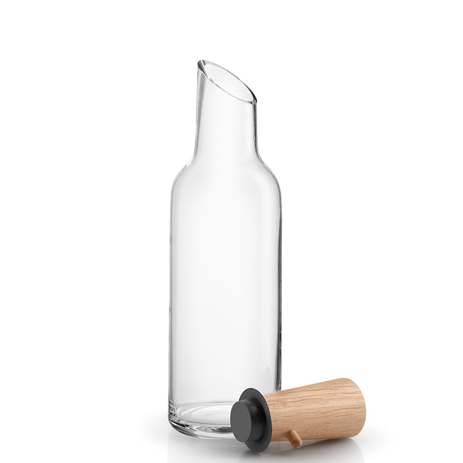 Glass Carafe with Wood Stopper