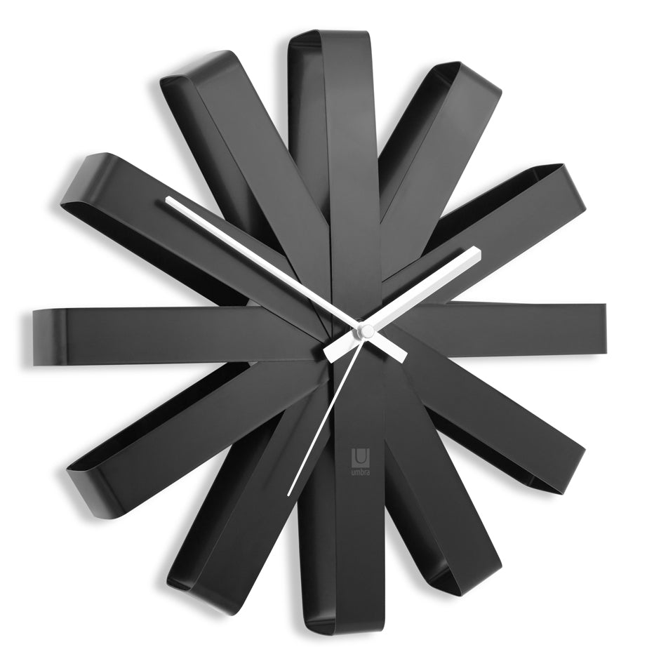 Umbra Ribbon Wall Clock Black 118070-040